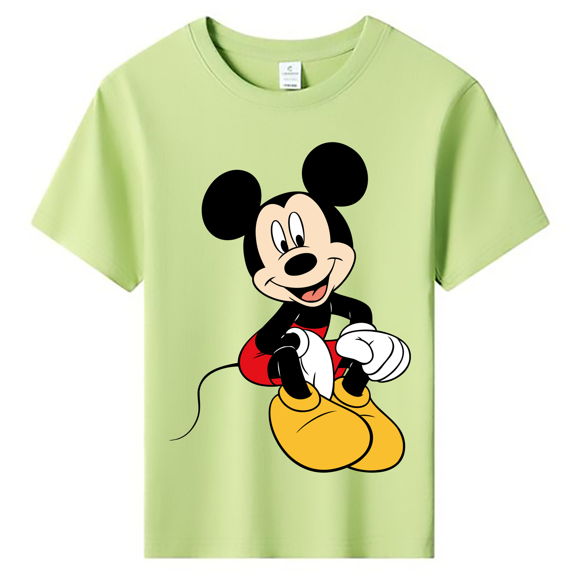 ミッキーマウス Mickey Mouse 綿100％キッズTシャツ（フロントプリント）